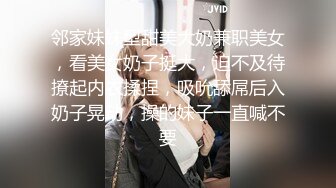 邻家妹妹型甜美大奶兼职美女，看美女奶子挺大，迫不及待撩起内衣揉捏，吸吮舔屌后入奶子晃动，操的妹子一直喊不要