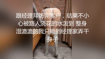 跟经理拜访完客户，结果不小心被路人浇花的水泼到 整身湿漉漉的我只能到经理家弄干身子